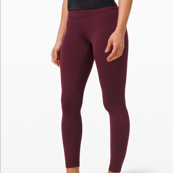 Lululemon Wunder Under high waisted legging burgundy - Picture 4 of 4